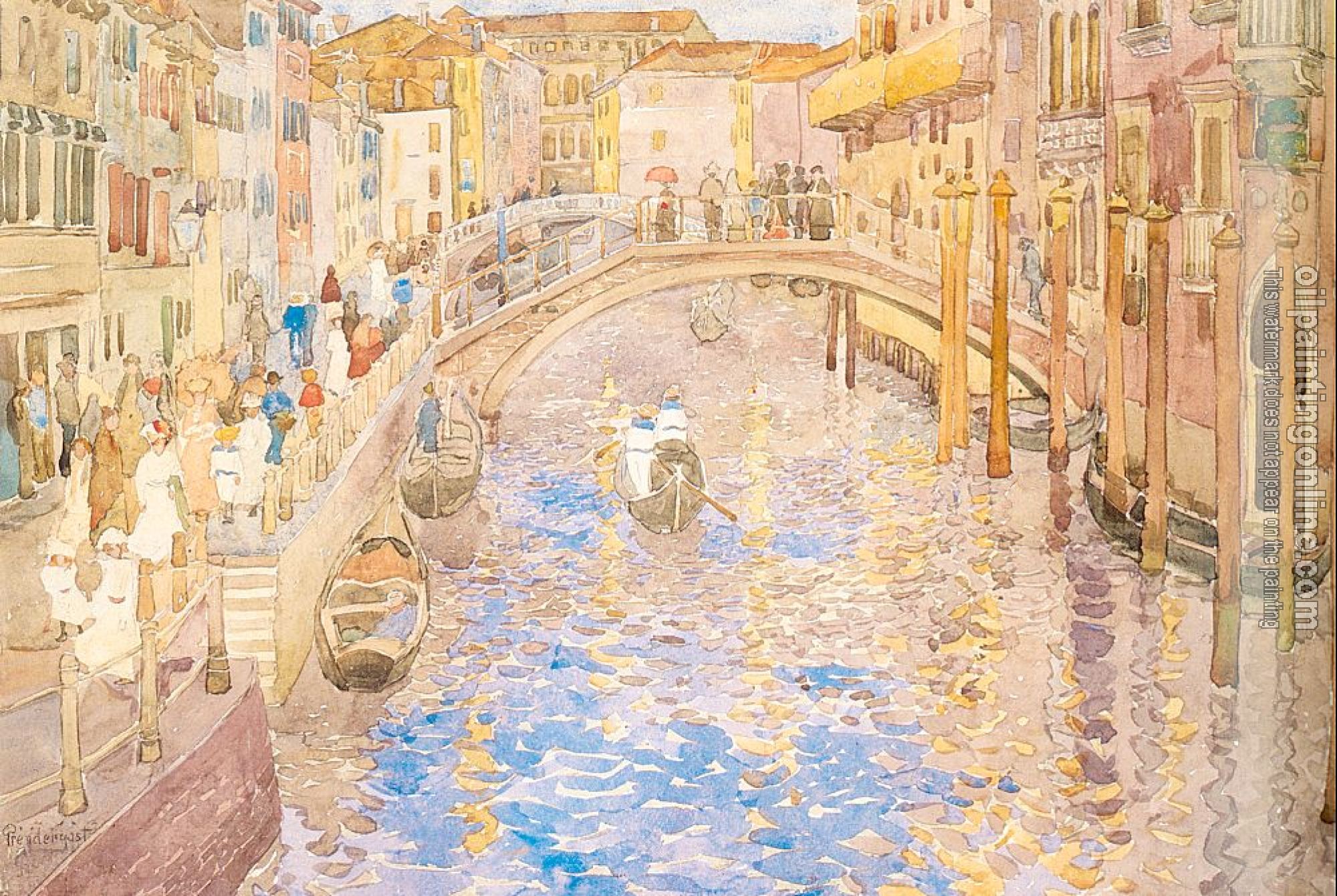 Prendergast, Maurice Brazil - Venetian Canal Scene